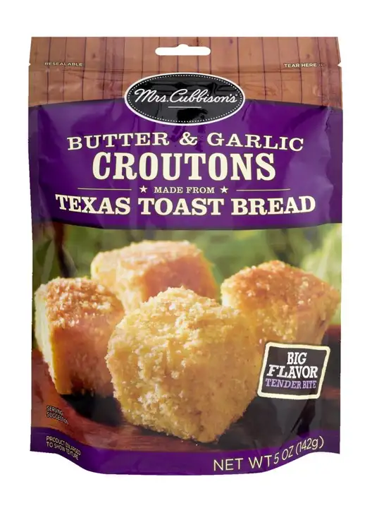 Order Mrs Cubbisons Croutons, Butter & Garlic - 5 Ounces food online from Holiday farms store, Roslyn Heights on bringmethat.com