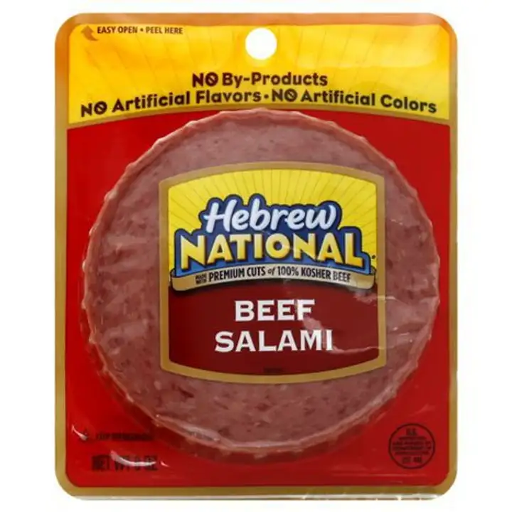 Order Hebrew National Salami, Beef - 8 Ounces food online from Holiday farms store, Roslyn Heights on bringmethat.com