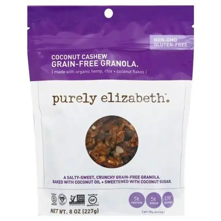 Order Purely Elizabeth Granola, Grain-Free, Coconut Cashew - 8 Ounces food online from Whole Foods Co-Op Denfeld store, Duluth on bringmethat.com