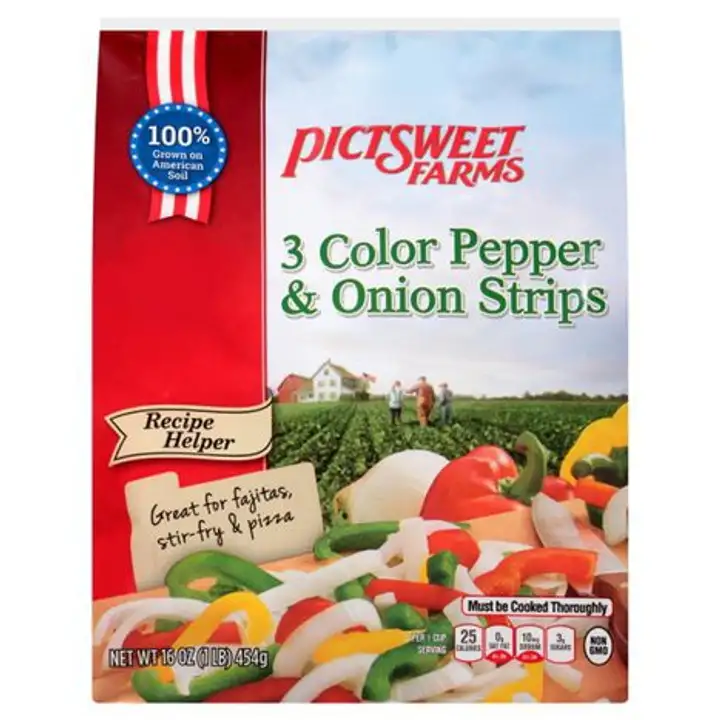 Order Pictsweet 3 Color Pepper & Onion Strips - 16 Ounces food online from Fligner Market store, Lorain on bringmethat.com