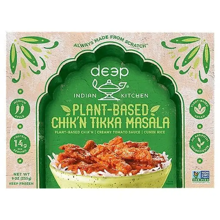 Order Deep Indian Kitchen Plant-Based Chik'n Tikka Masala - 9 Ounces food online from Whole Foods Co-Op Denfeld store, Duluth on bringmethat.com
