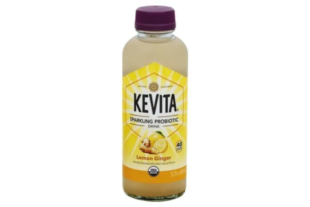 Order KeVita Probiotic Drink, Sparkling, Lemon Ginger - 15.2 Ounces food online from Novato Harvest Market store, Novato on bringmethat.com