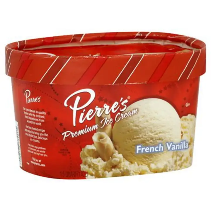Order Pierres Ice Cream, Premium, French Vanilla - 56 Ounces food online from Fligner Market store, Lorain on bringmethat.com