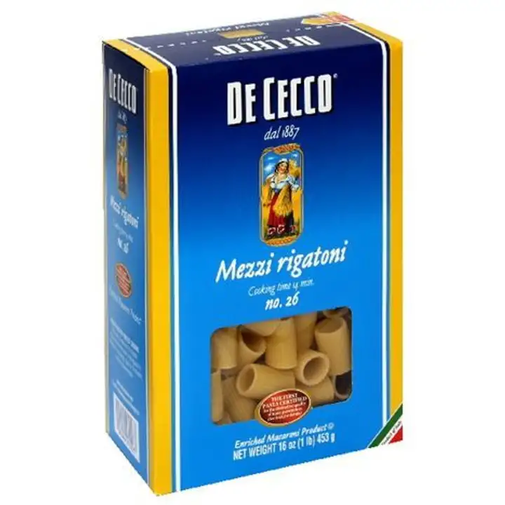 Order De Cecco Mezzi Rigatoni, No. 26 - 16 Ounces food online from Holiday farms store, Roslyn Heights on bringmethat.com