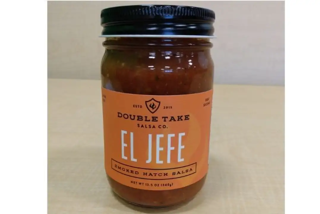 Order DOUBLE TAKE EJ JEFE Smoked Hatch Salsa, 13.5 oz food online from Whole Foods Co-Op Denfeld store, Duluth on bringmethat.com