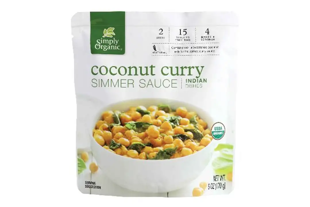 Order Simply Organic Coconut Curry Simmer Sauce - 6 Ounces food online from Whole Foods Co-Op Denfeld store, Duluth on bringmethat.com