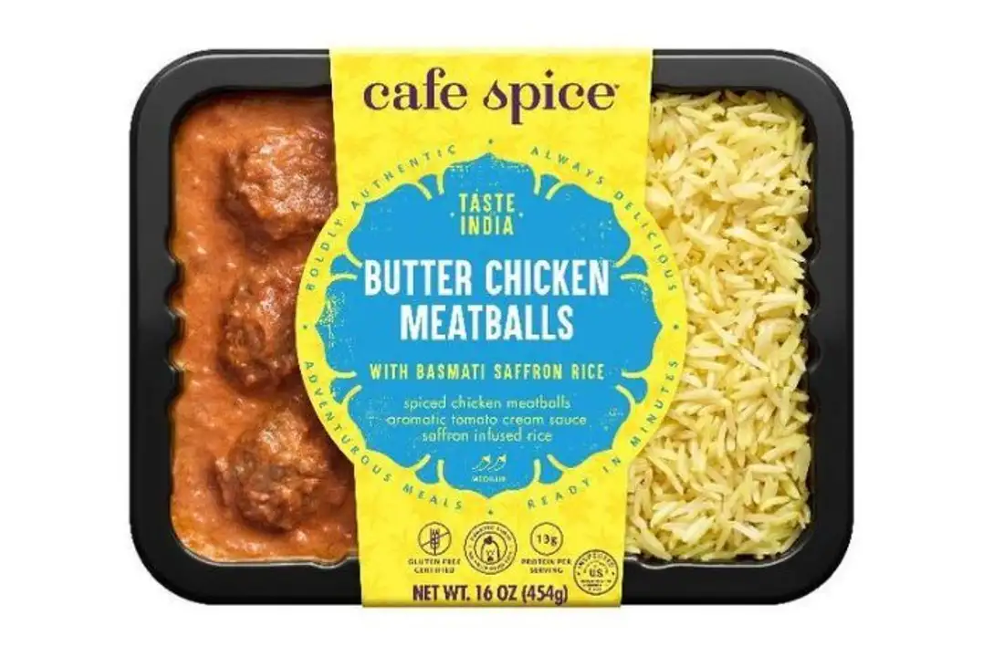 Order Cafe Spice Saffron Rice Butter Chicken Meatballs - 16 Ounces food online from Whole Foods Co-Op Denfeld store, Duluth on bringmethat.com