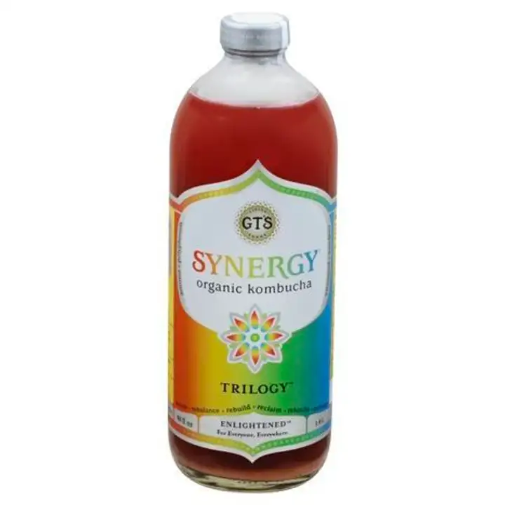 Order GTs Enlightened Synergy Kombucha, Organic, Trilogy - 48 Ounces food online from Whole Foods Co-Op Denfeld store, Duluth on bringmethat.com