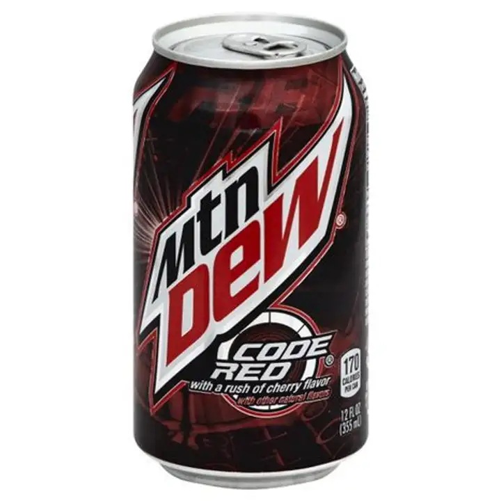 Order Mountain Dew Soda, Code Red - 12 Ounces food online from Fligner Market store, Lorain on bringmethat.com