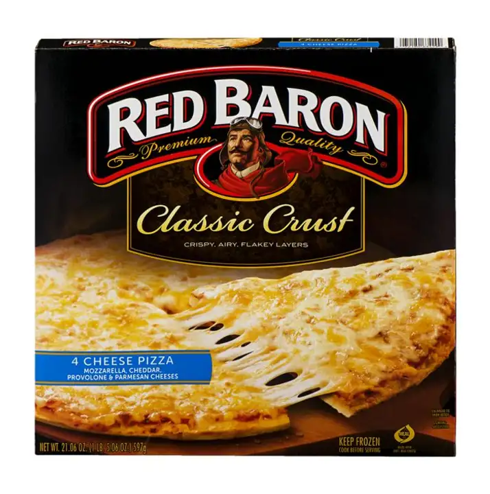Order Red Baron Pizza, Classic Crust, 4 Cheese - 21 Ounces food online from Fligner Market store, Lorain on bringmethat.com