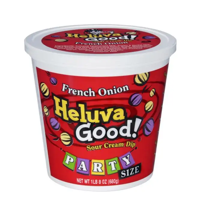 Order Heluva Good Dip, Sour Cream, French Onion, Party Size - 24 Ounces food online from Fligner Market store, Lorain on bringmethat.com