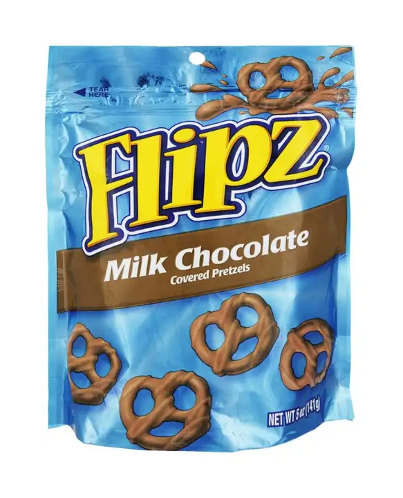 Order Flipz Pretzels, Milk Chocolate Covered - 5 Ounces food online from Holiday farms store, Roslyn Heights on bringmethat.com