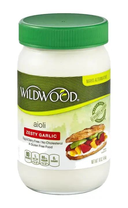 Order Wildwood Mayo Alternative, Aioli, Zesty Garlic - 16 Ounces food online from Novato Harvest Market store, Novato on bringmethat.com