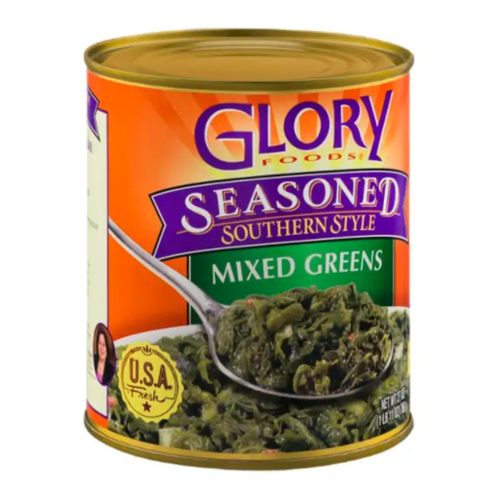 Order Glory Foods Seasoned Southern Style Mixed Greens - 27 Ounces food online from Fligner Market store, Lorain on bringmethat.com