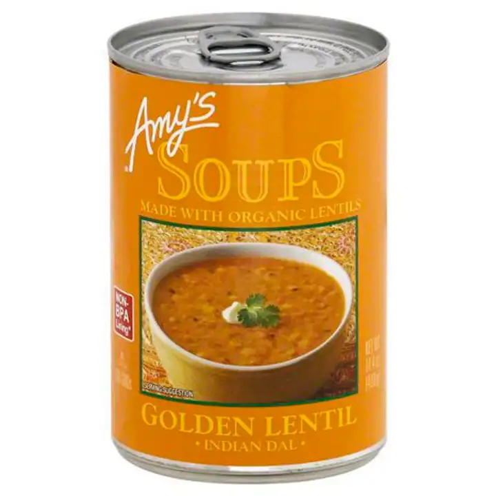 Order Amys Soup, Golden Lentil, Indian Dal - 14.4 Ounces food online from Novato Harvest Market store, Novato on bringmethat.com