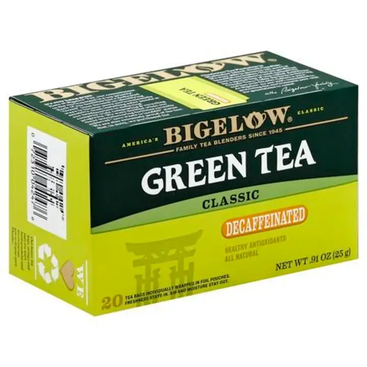 Order Bigelow Green Tea, Classic, Decaffeinated, Bags - 20 Bags food online from Holiday farms store, Roslyn Heights on bringmethat.com