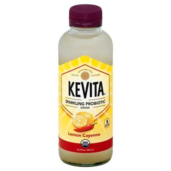 Order KeVita Probiotic Drink, Sparkling, Lemon Cayenne - 15.2 Ounces food online from Novato Harvest Market store, Novato on bringmethat.com