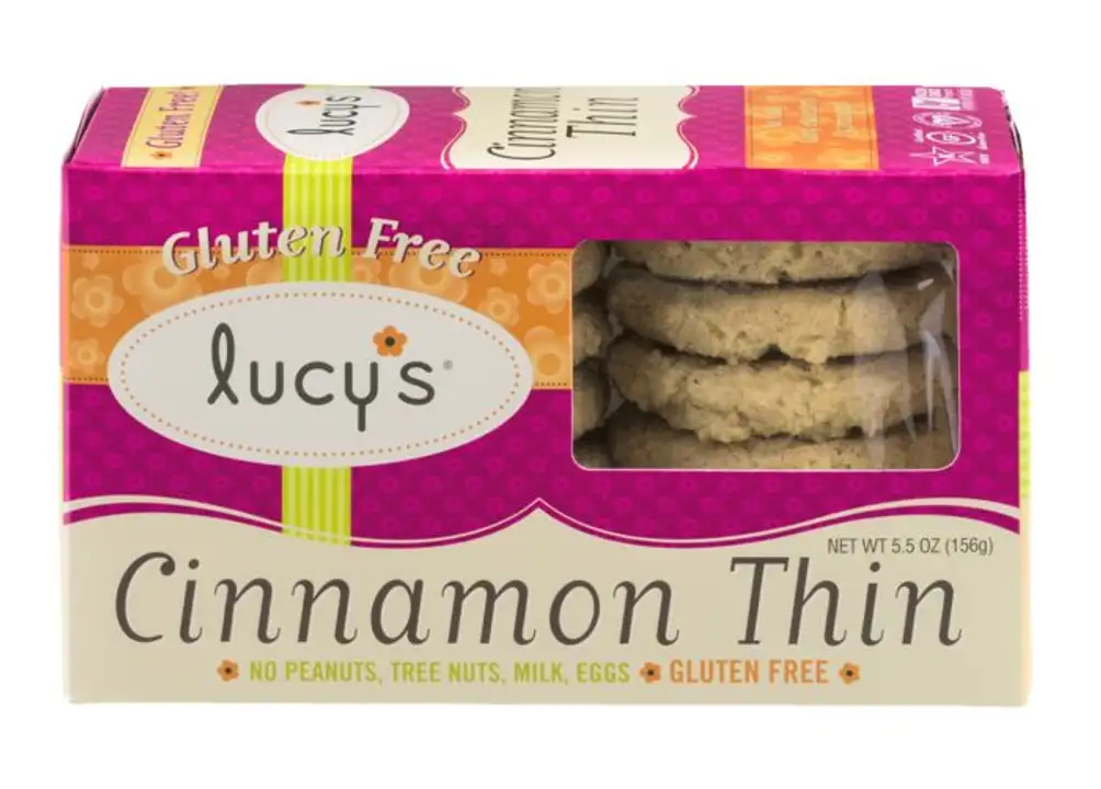 Order Lucys Cookies, Cinnamon Thin - 5.5 Ounces food online from Novato Harvest Market store, Novato on bringmethat.com