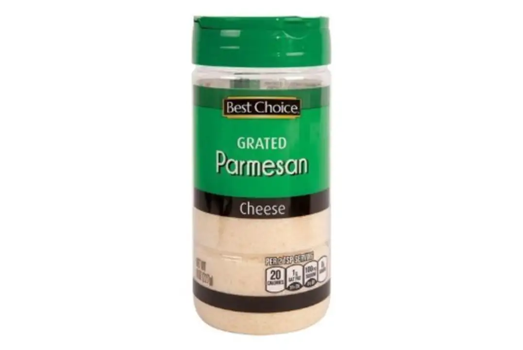 Order Best Choice Grated Parmesan Cheese - 8 Ounces food online from Fligner Market store, Lorain on bringmethat.com