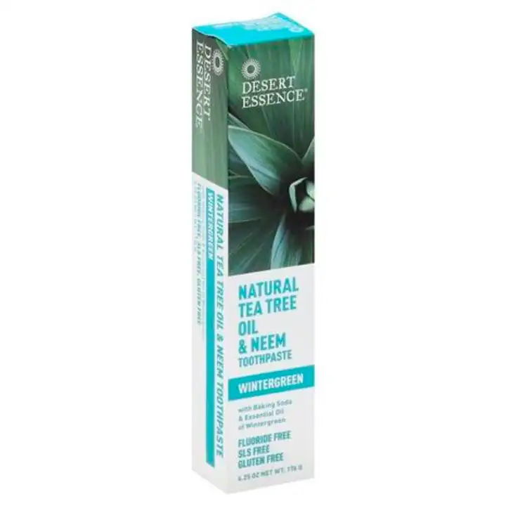 Order Desert Essence Toothpaste, Natural Tea Tree Oil & Neem, Wintergreen - 6.25 Ounces food online from Whole Foods Co-Op Denfeld store, Duluth on bringmethat.com