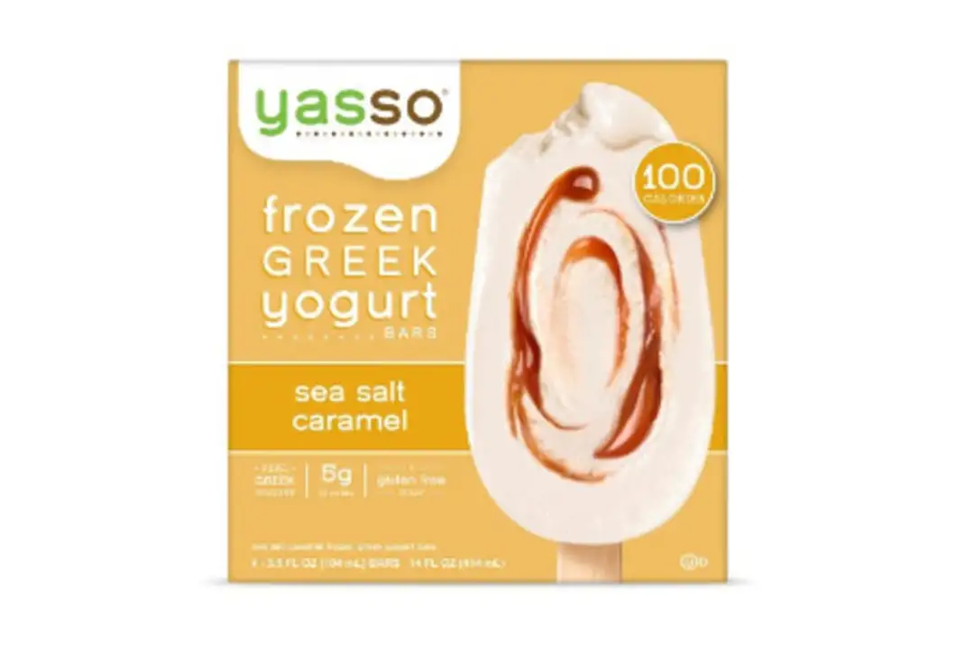 Order Yasso Frozen Greek Yogurt Bars, Sea Salt Caramel - 4 Each food online from Holiday farms store, Roslyn Heights on bringmethat.com