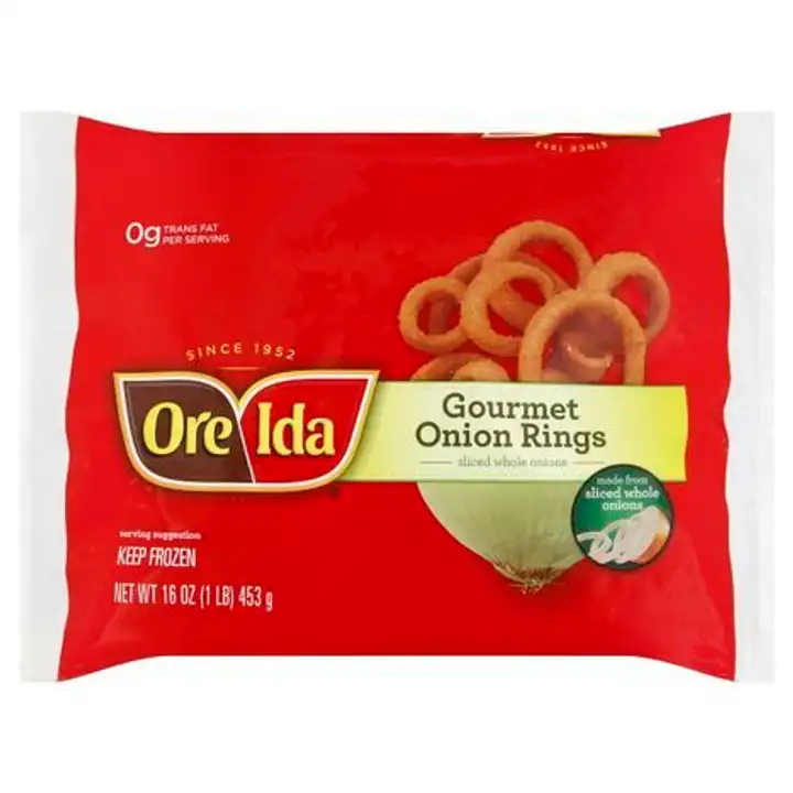 Order Ore Ida Onion Rings, Gourmet - 16 Ounces food online from Meats Supreme store, Brooklyn on bringmethat.com