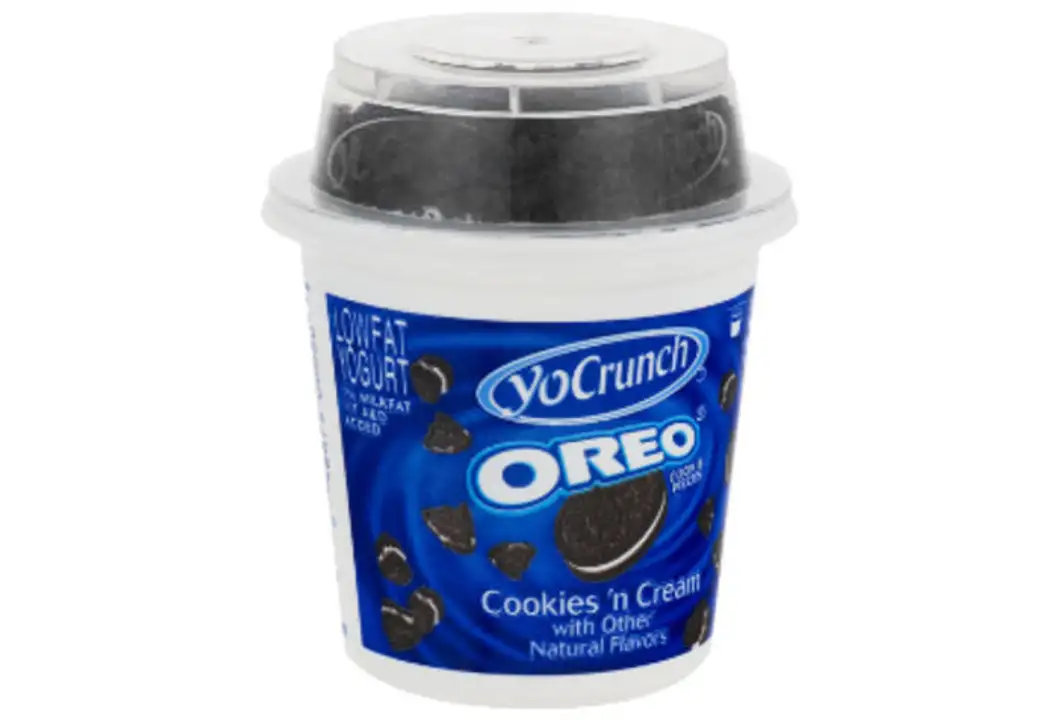 Order YoCrunch Yogurt, Lowfat, Cookies n' Cream, with Oreo Cookie Pieces - 6.3 Ounces food online from Fligner Market store, Lorain on bringmethat.com