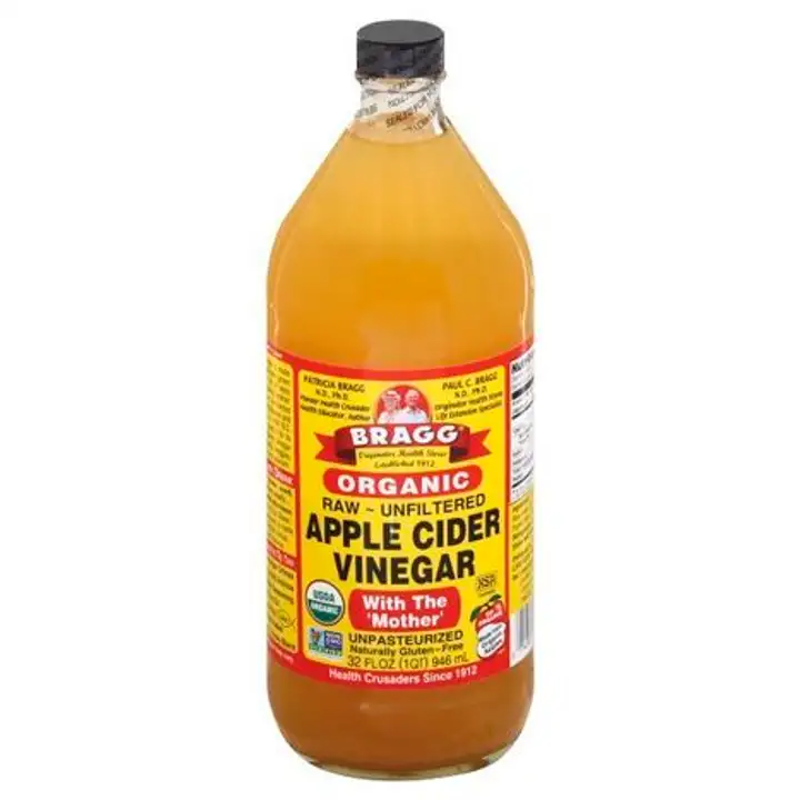 Order Bragg Apple Cider Vinegar, Organic, Unfiltered, Raw - 32 Ounces food online from Whole Foods Co-Op Denfeld store, Duluth on bringmethat.com