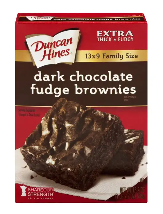 Order Duncan Hines Brownie Mix, Dark Chocolate Fudge Brownies, Family Size - 19.8 Ounces food online from Holiday farms store, Roslyn Heights on bringmethat.com