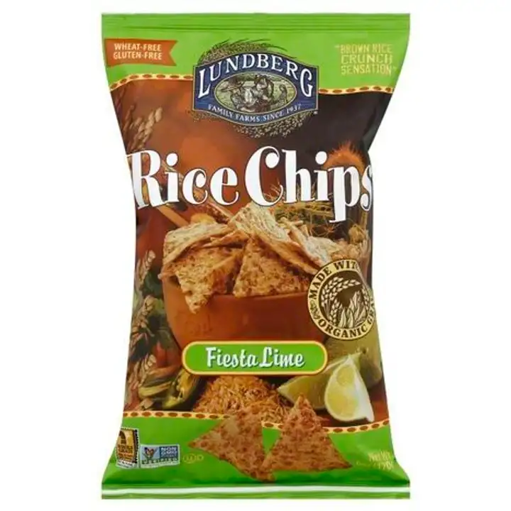 Order Lundberg Rice Chips, Fiesta Lime - 6 Ounces food online from Whole Foods Co-Op Denfeld store, Duluth on bringmethat.com