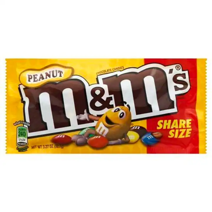 Order M & M Chocolate Candies, Peanut, Share Size - 3 Ounces food online from Fligner Market store, Lorain on bringmethat.com