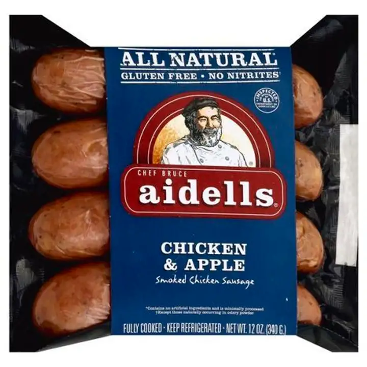 Order Aidells Smoked Chicken Sausage, Chicken & Apple - 13 Ounces food online from Novato Harvest Market store, Novato on bringmethat.com