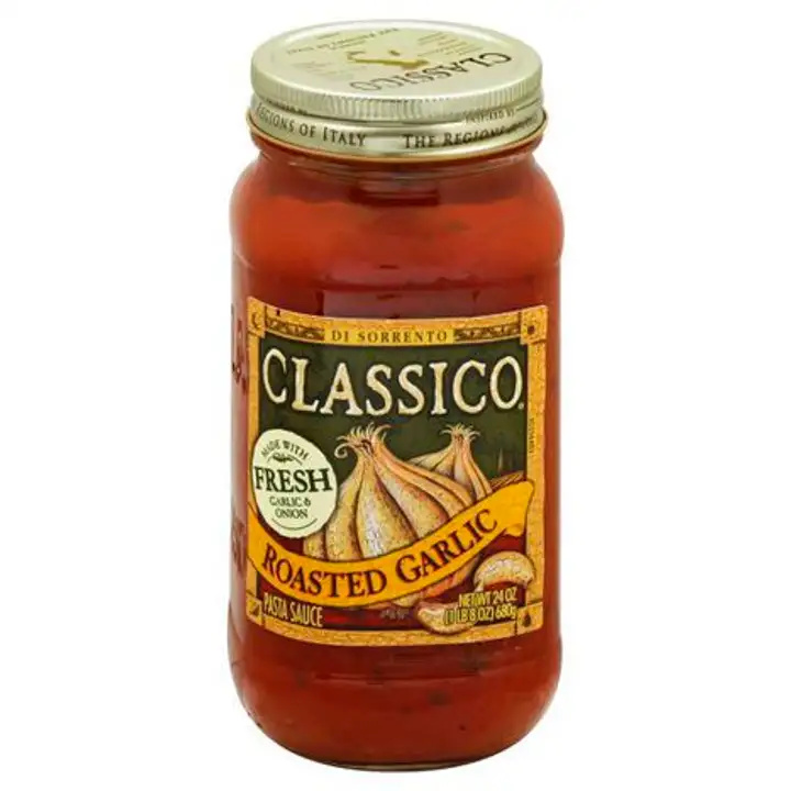 Order Classico Pasta Sauce, Roasted Garlic - 26 Ounces food online from Holiday farms store, Roslyn Heights on bringmethat.com