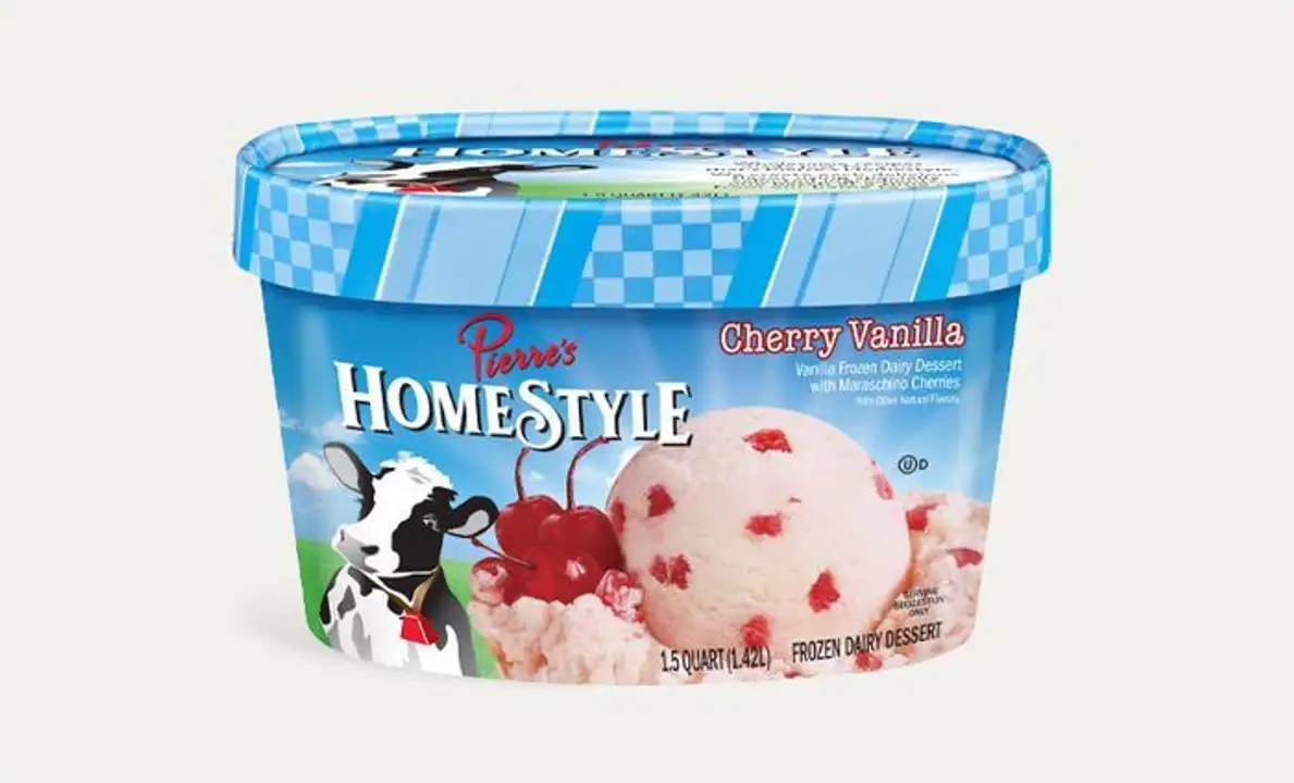 Order Pierre's HomeStyle Cherry Vanilla Ice Cream - 48 Ounces food online from Fligner Market store, Lorain on bringmethat.com