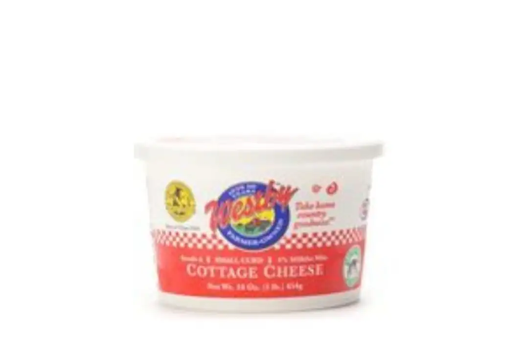 Order Westby Organic Cottage Cheese 4% - 16 Ounces food online from Whole Foods Co-Op Denfeld store, Duluth on bringmethat.com